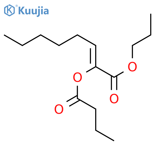2-OCTENOIC ACID, 2-(1-OXOBUTOXY)-, PROPYL ESTER, (Z)- structure