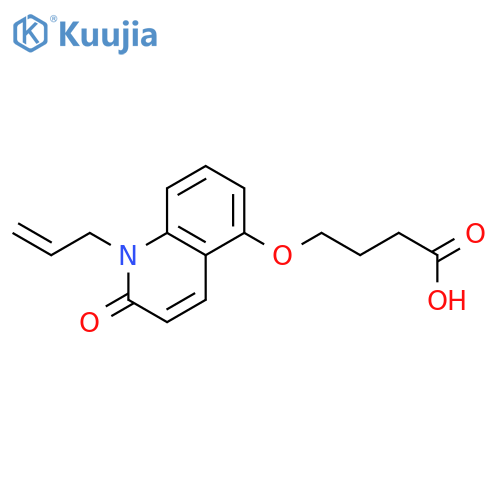 BUTANOIC ACID, 4-[[1,2-DIHYDRO-2-OXO-1-(2-PROPENYL)-5-QUINOLINYL]OXY]- structure