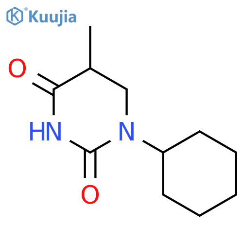 2,4(1H,3H)-Pyrimidinedione,1-cyclohexyldihydro-5-methyl- structure