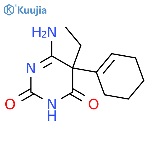 5-(1-Cyclohexen-1-yl)-5-ethyl-6-imino-hydrouracil structure