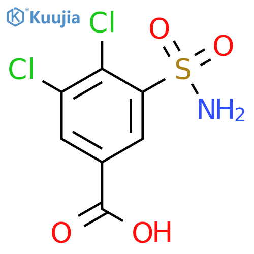 3,4-dichloro-5-sulfamoylbenzoic acid structure