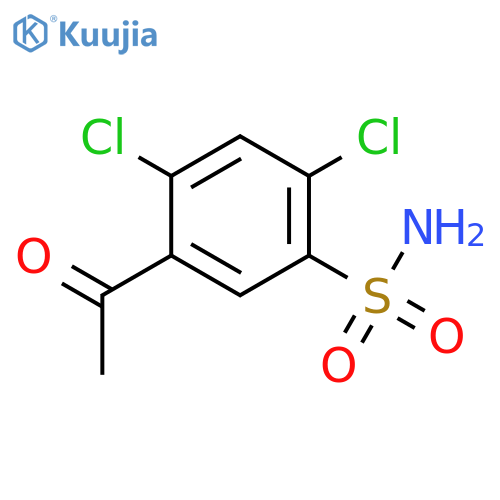 5-Acetyl-2,4-dichlorobenzene-1-sulfonamide structure