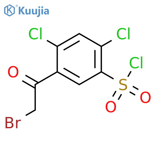 Benzenesulfonyl chloride, 5-(bromoacetyl)-2,4-dichloro- structure