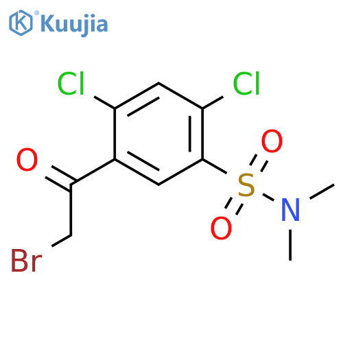 BENZENESULFONAMIDE, 5-(BROMOACETYL)-2,4-DICHLORO-N,N-DIMETHYL- structure