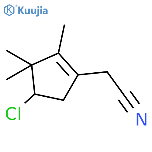 1-Cyclopentene-1-acetonitrile, 4-chloro-2,3,3-trimethyl- structure