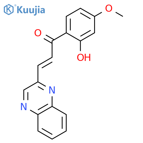 2-Propen-1-one, 1-(2-hydroxy-4-methoxyphenyl)-3-(2-quinoxalinyl)- structure