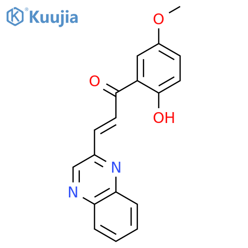2-PROPEN-1-ONE, 1-(2-HYDROXY-5-METHOXYPHENYL)-3-(2-QUINOXALINYL)- structure