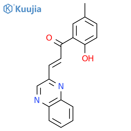 2-Propen-1-one, 1-(2-hydroxy-5-methylphenyl)-3-(2-quinoxalinyl)- structure