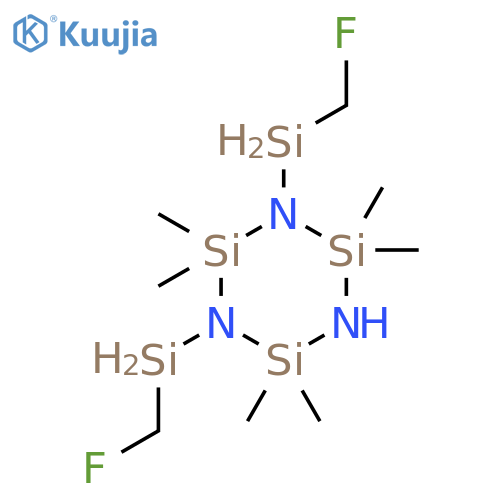 Cyclotrisilazane, 1,3-bis(fluoromethylsilyl)-2,2,4,4,6,6-hexamethyl- structure