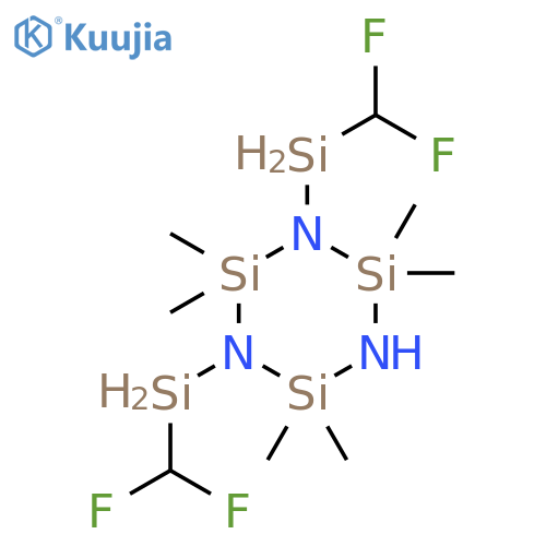CYCLOTRISILAZANE, 1,3-BIS(DIFLUOROMETHYLSILYL)-2,2,4,4,6,6-HEXAMETHYL- structure