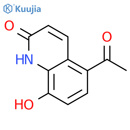 5-acetyl-8-hydroxy-1,2-dihydroquinolin-2-one structure