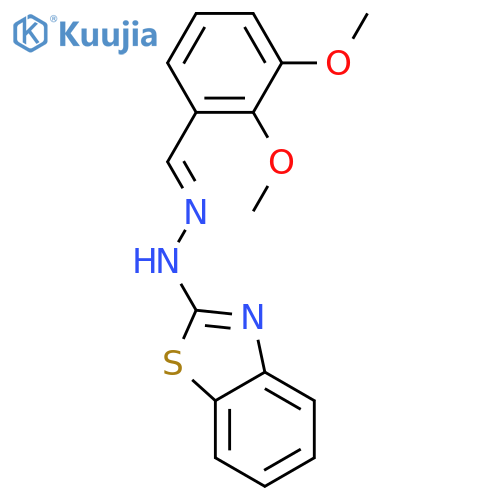 Benzaldehyde,2,3-dimethoxy-, 2-(2-benzothiazolyl)hydrazone structure