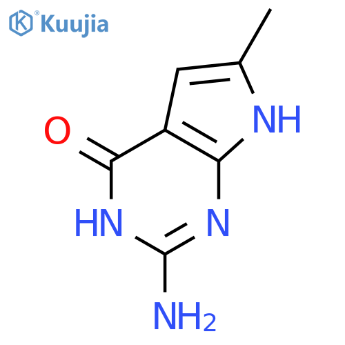 2-amino-3,7-dihydro-6-methyl-4H-Pyrrolo[2,3-d]pyrimidin-4-one structure