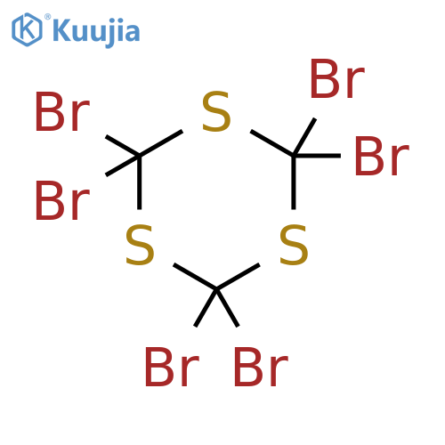 1,3,5-TRITHIANE, 2,2,4,4,6,6-HEXABROMO- structure