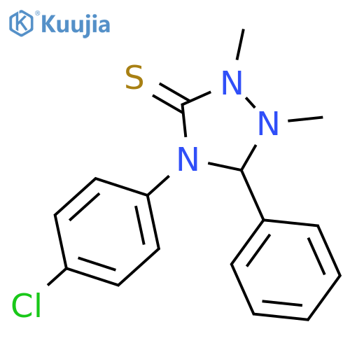 1,2,4-Triazolidine-3-thione, 4-(4-chlorophenyl)-1,2-dimethyl-5-phenyl- structure