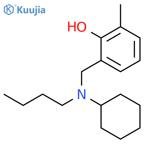 Phenol, 2-[(butylcyclohexylamino)methyl]-6-methyl- structure