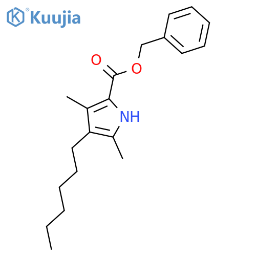 1H-Pyrrole-2-carboxylic acid, 4-hexyl-3,5-dimethyl-, phenylmethyl ester structure