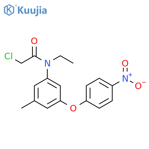 Acetamide, 2-chloro-N-ethyl-N-[3-methyl-5-(4-nitrophenoxy)phenyl]- structure
