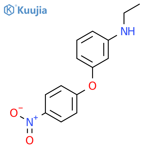 Benzenamine, N-ethyl-3-(4-nitrophenoxy)- structure