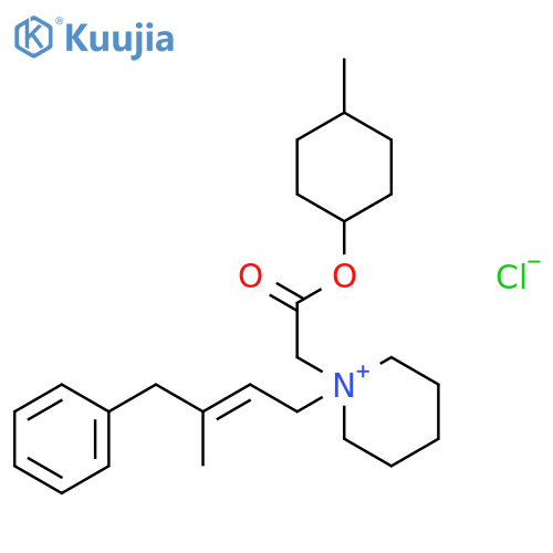 1-{2-[(4-methylcyclohexyl)oxy]-2-oxoethyl}-1-[(2E)-3-methyl-4-phenylbut-2-en-1-yl]piperidinium chloride structure