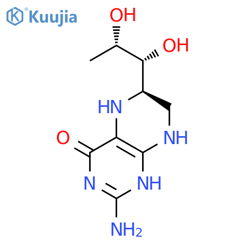 (6R)-2-amino-6-(1R,2S)-1,2-dihydroxypropyl-3,4,5,6,7,8-hexahydropteridin-4-one structure