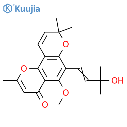 6-Prenylallopteroxylin; Δ1'-Isomer(E-), 3'-hydroxy, O5-Me structure