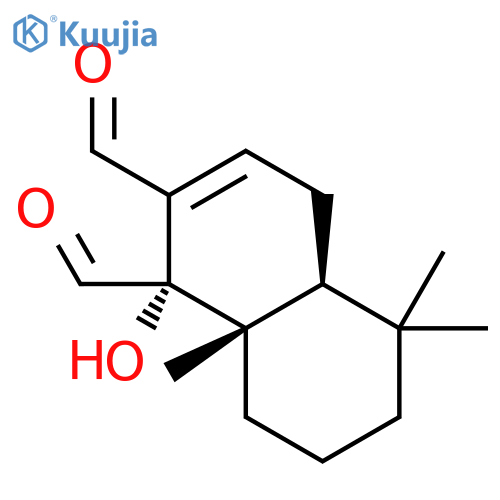 1,2-Naphthalenedicarboxaldehyde,1,4,4a,5,6,7,8,8a-octahydro-1-hydroxy-5,5,8a-trimethyl-, (1S,4aS,8aS)- structure