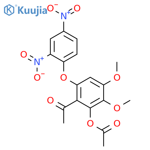 Ethanone, 1-[2-(acetyloxy)-6-(2,4-dinitrophenoxy)-3,4-dimethoxyphenyl]- structure