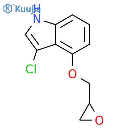 1H-Indole, 3-chloro-4-(oxiranylmethoxy)- structure