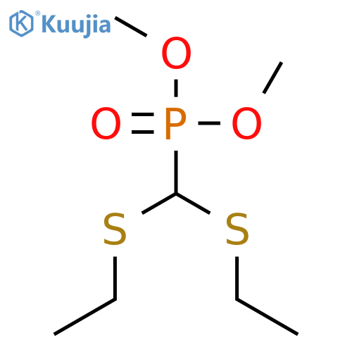 Phosphonic acid, [bis(ethylthio)methyl]-, dimethyl ester structure