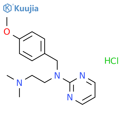 1,2-Ethanediamine,N1-[(4-methoxyphenyl)methyl]-N2,N2-dimethyl-N1-2-pyrimidinyl-, hydrochloride(1:1) structure