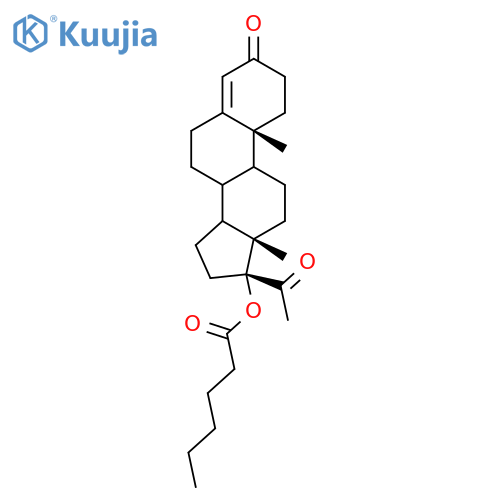 Hydroxyprogesterone caproate structure