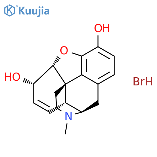 Morphinan-3,6-diol,7,8-didehydro-4,5-epoxy-17-methyl- (5a,6a)-, hydrobromide (1:1) structure