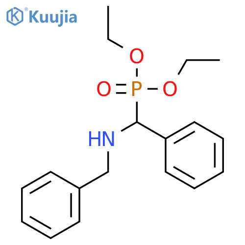 Phosphonic acid, [phenyl[(phenylmethyl)amino]methyl]-, diethyl ester structure