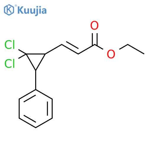2-Propenoic acid, 3-(2,2-dichloro-3-phenylcyclopropyl)-, ethyl ester structure