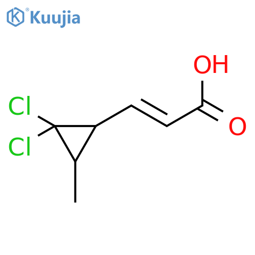 3-(2,2-dichloro-3-methylcyclopropyl)prop-2-enoic acid structure