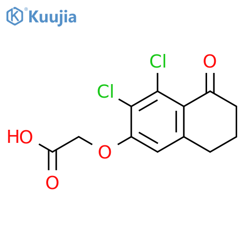 ACETIC ACID, [(3,4-DICHLORO-5,6,7,8-TETRAHYDRO-5-OXO-2-NAPHTHALENYL)OXY]- structure
