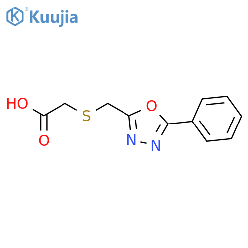 Acetic acid, [[(5-phenyl-1,3,4-oxadiazol-2-yl)methyl]thio]- structure