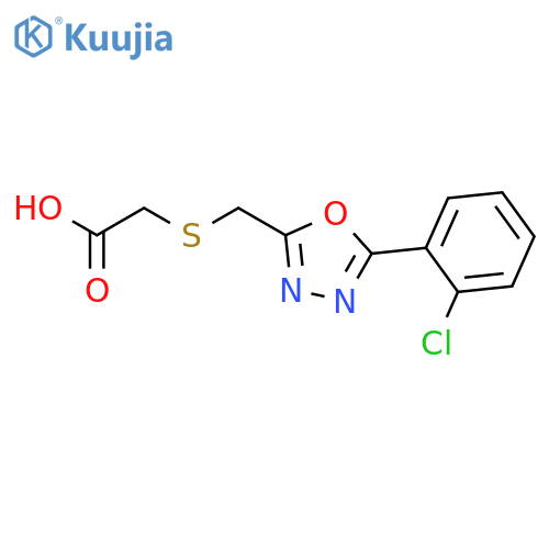 Acetic acid, [[[5-(2-chlorophenyl)-1,3,4-oxadiazol-2-yl]methyl]thio]- structure