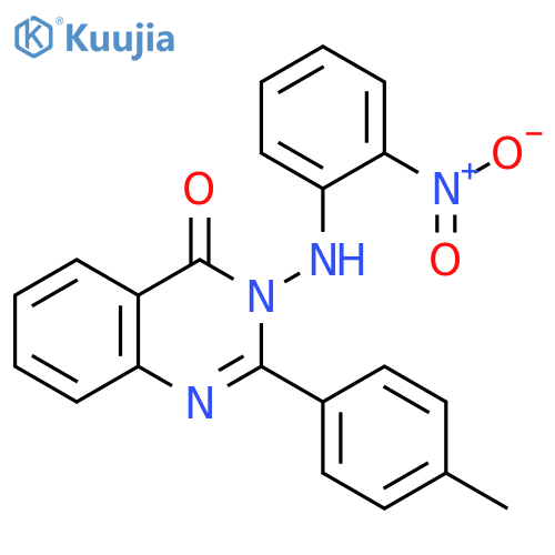 4(3H)-Quinazolinone, 2-(4-methylphenyl)-3-[(2-nitrophenyl)amino]- structure
