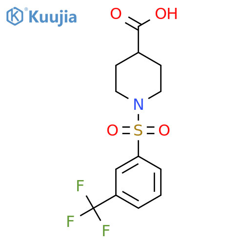 1-{[3-(Trifluoromethyl)phenyl]sulfonyl}piperidine-4-carboxylic acid structure