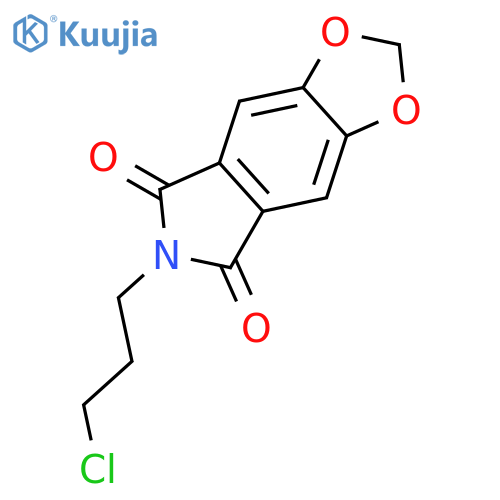 5H-1,3-DIOXOLO[4,5-F]ISOINDOLE-5,7(6H)-DIONE, 6-(3-CHLOROPROPYL)- structure
