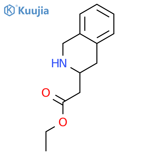 3-Isoquinolineacetic acid, 1,2,3,4-tetrahydro-, ethyl ester structure