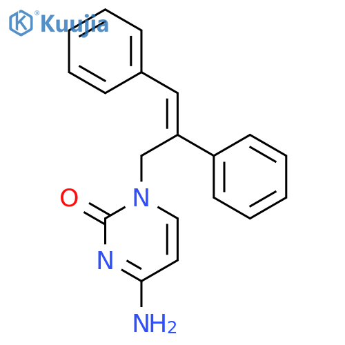 2(1H)-Pyrimidinone, 4-amino-1-(2,3-diphenyl-2-propenyl)- structure