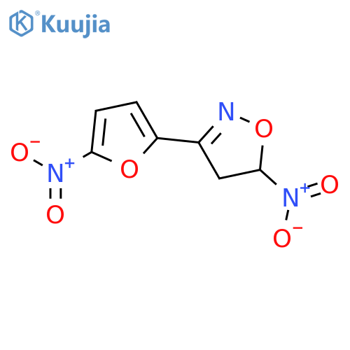 Isoxazole, 4,5-dihydro-5-nitro-3-(5-nitro-2-furanyl)- structure