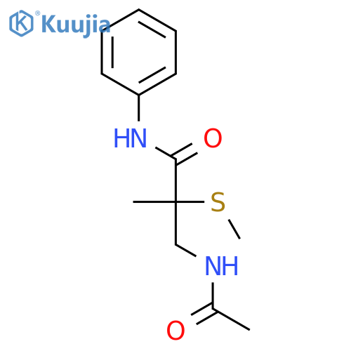Propanamide, 3-(acetylamino)-2-methyl-2-(methylthio)-N-phenyl- structure