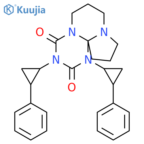 6H,10H-PYRROLO[2',1':2,3]PYRIMIDO[1,2-A]-1,3,5-TRIAZINE-2,4(1H,3H)-DIONE, TETRAHYDRO-1,3-BIS(2-PHENYLCYCLOPROPYL)- structure