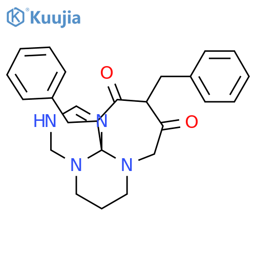 6H,10H-1,3,5-TRIAZINO[2',1':2,3]PYRIMIDO[1,2-A]AZEPINE-2,4(1H,3H)-DIONE, HEXAHYDRO-1,3-BIS(PHENYLMETHYL)- structure