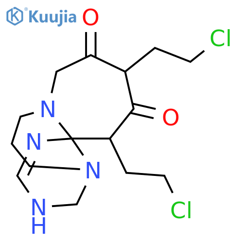 6H,10H-1,3,5-TRIAZINO[2',1':2,3]PYRIMIDO[1,2-A]AZEPINE-2,4(1H,3H)-DIONE, 1,3-BIS(2-CHLOROETHYL)HEXAHYDRO- structure