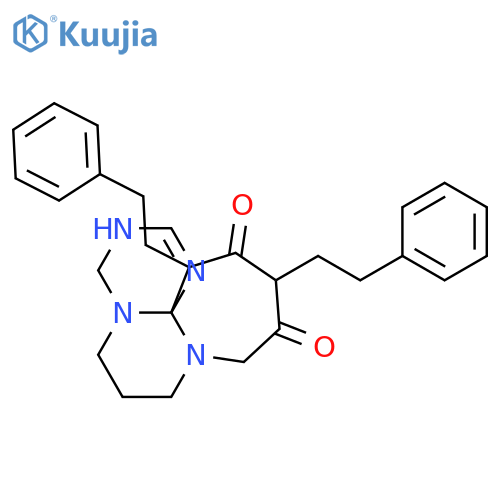 6H,10H-1,3,5-TRIAZINO[2',1':2,3]PYRIMIDO[1,2-A]AZEPINE-2,4(1H,3H)-DIONE, HEXAHYDRO-1,3-BIS(2-PHENYLETHYL)- structure